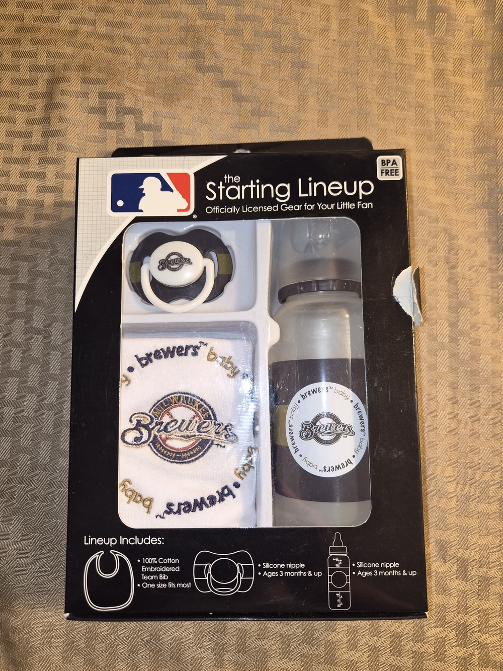 Milwaukee Brewers Starting Lineup 3-Piece Baby Feeding Set